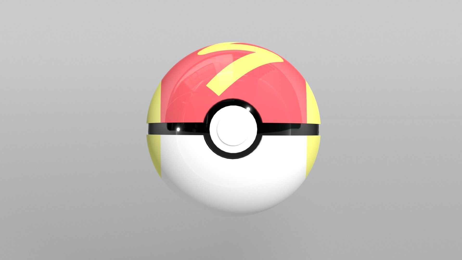 Fast Ball Low-poly 3D model_1