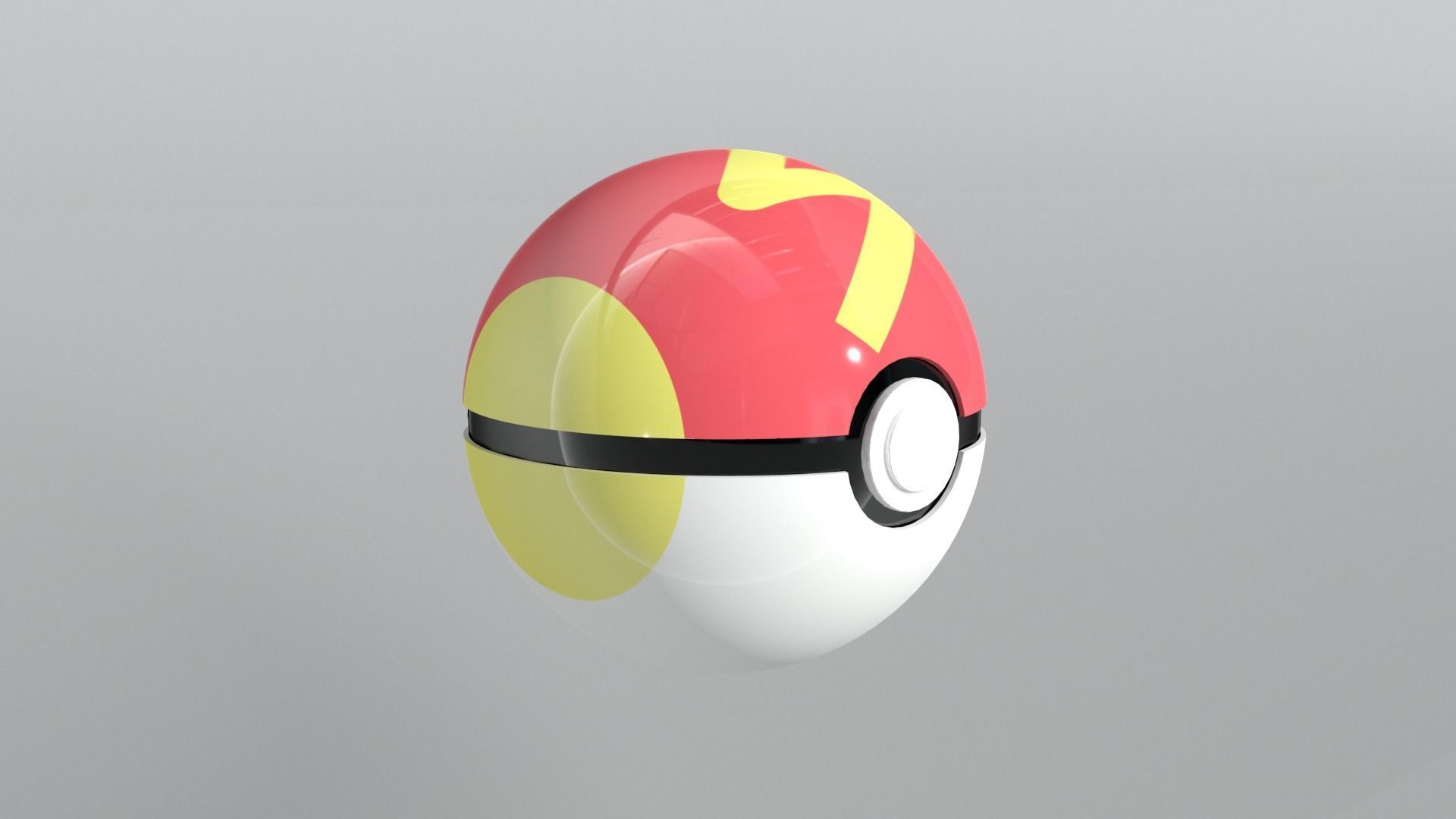 Fast Ball Low-poly 3D model_3