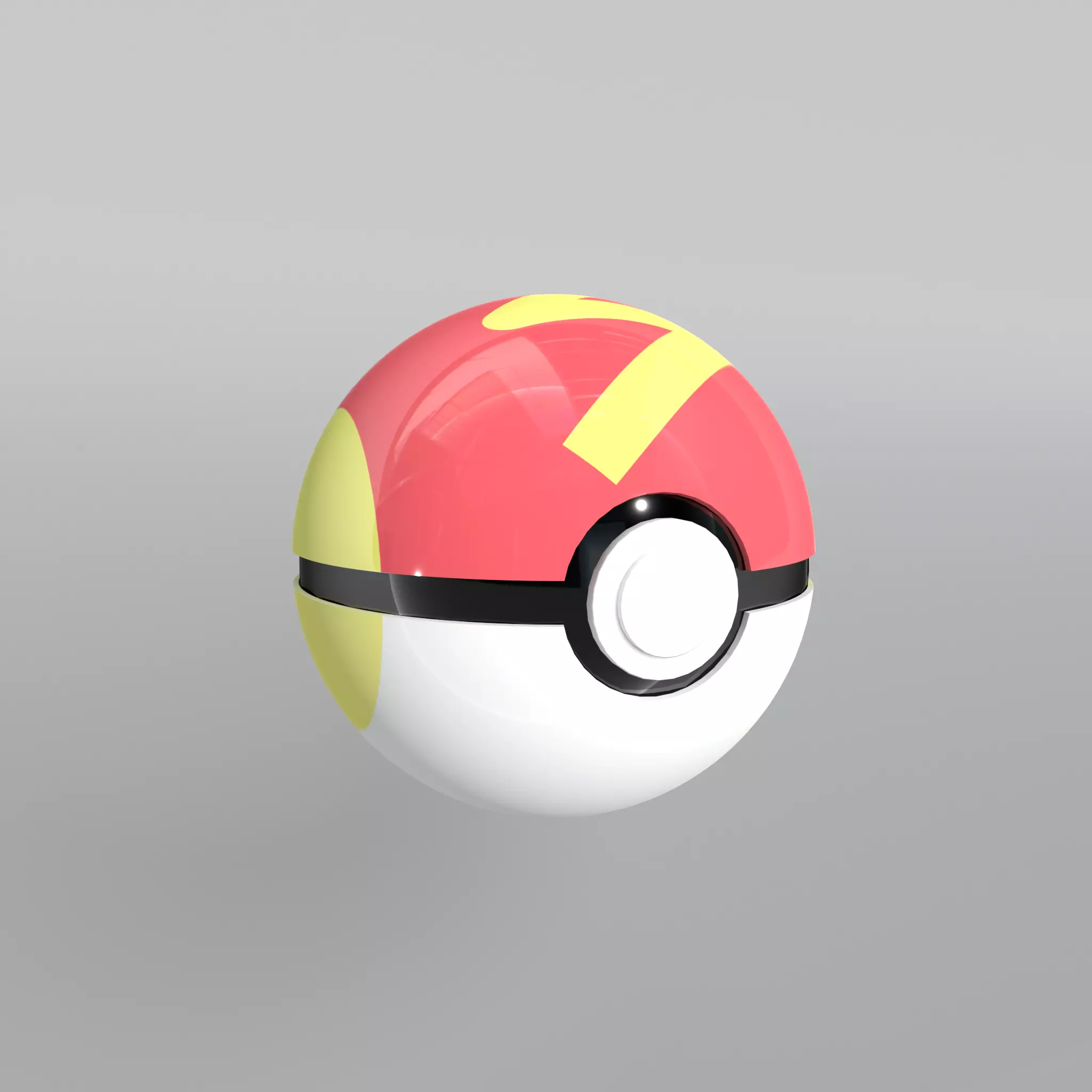 Fast Ball Low-poly 3D model_0