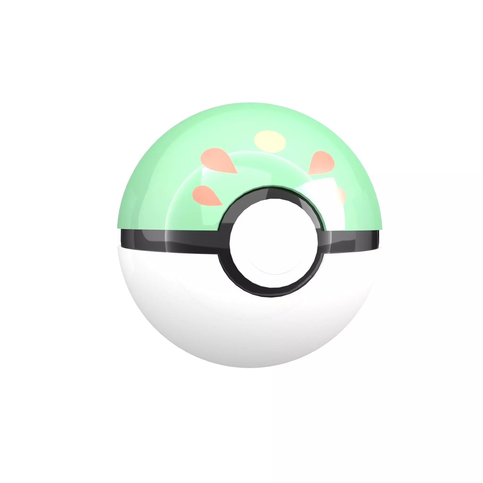 Friend Ball Low-poly 3D model_0