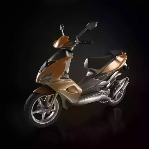 Brown Motorcycle 3D model Brown Motorcycle 3D model