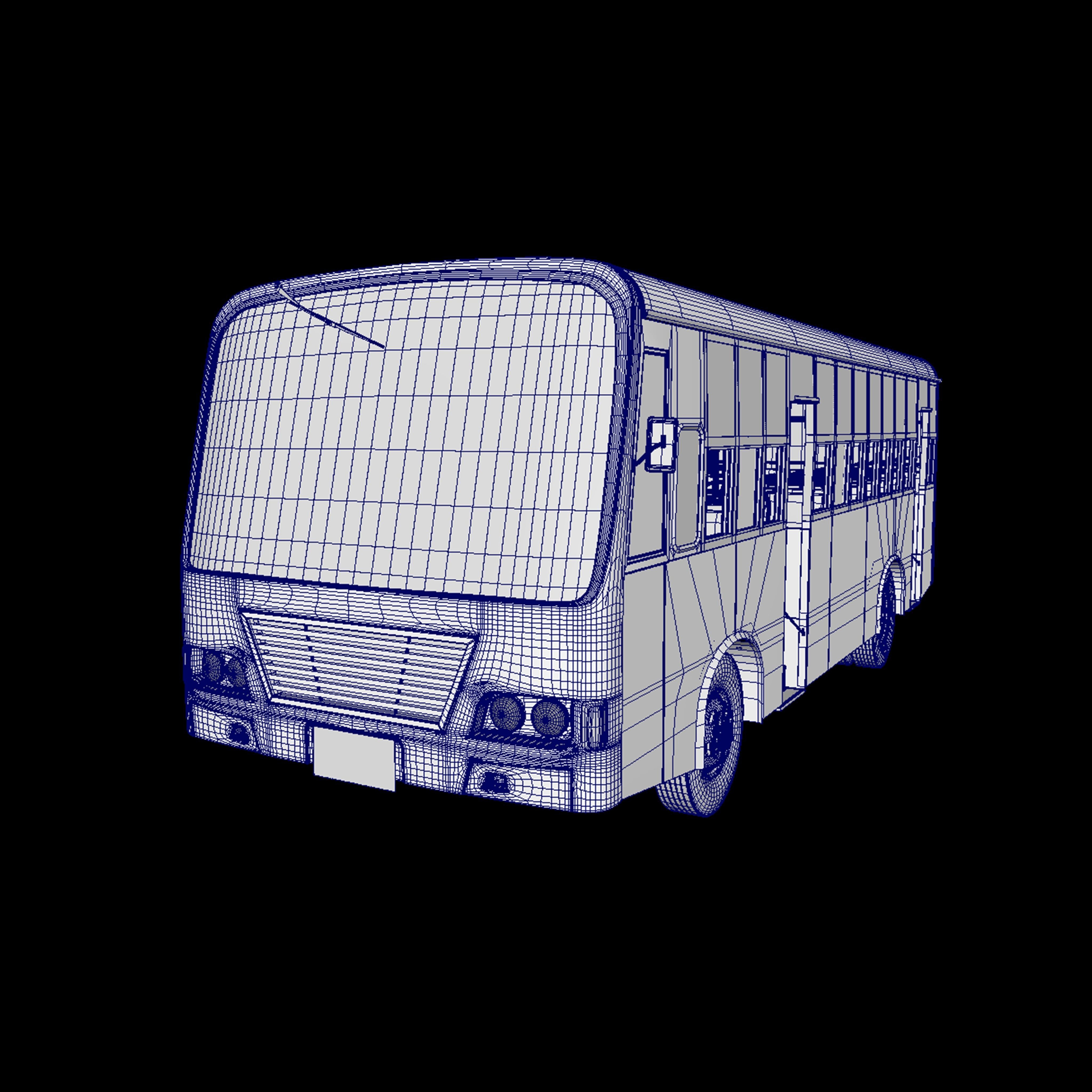 Bus Model with Texture 3D model_3