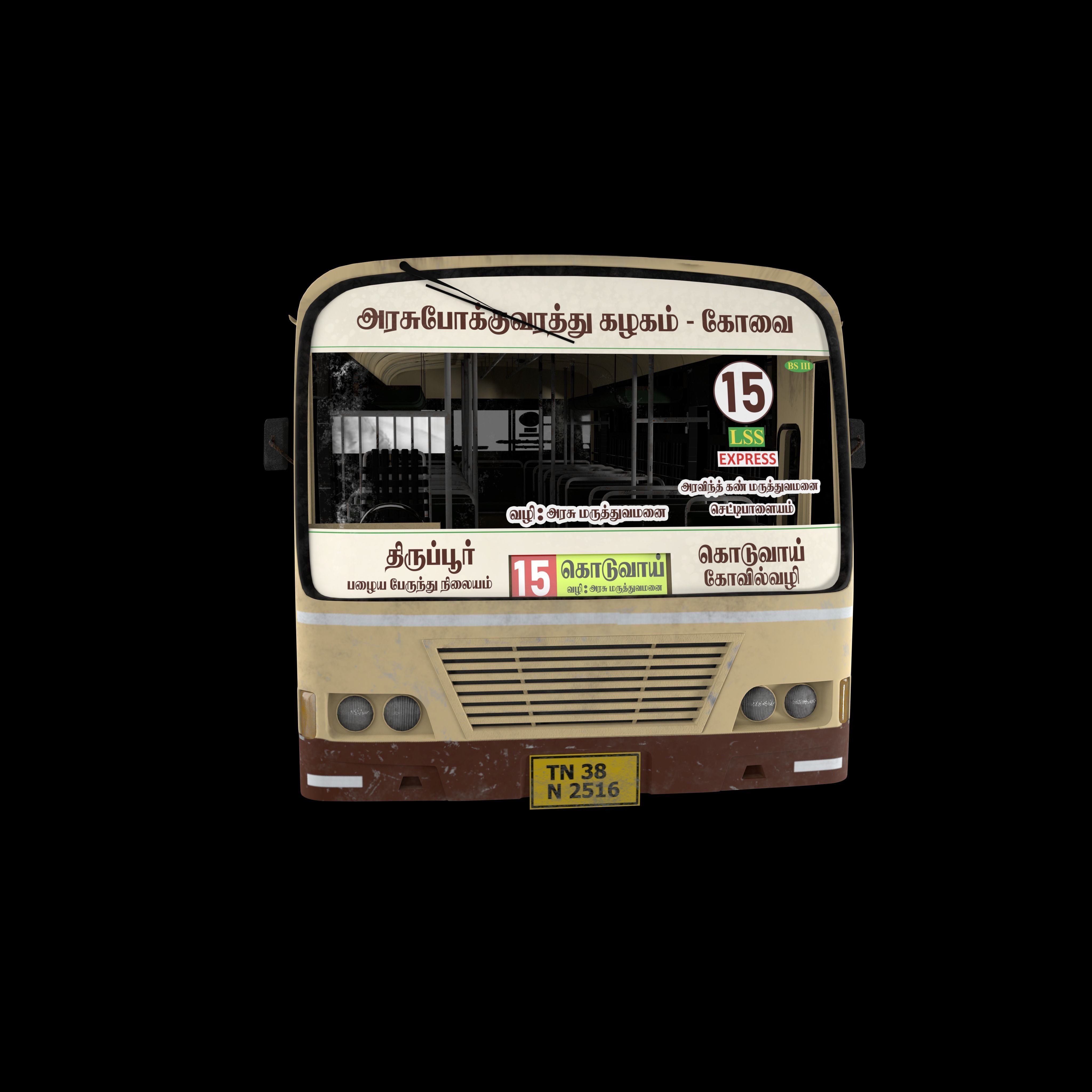 Bus Model with Texture 3D model_6