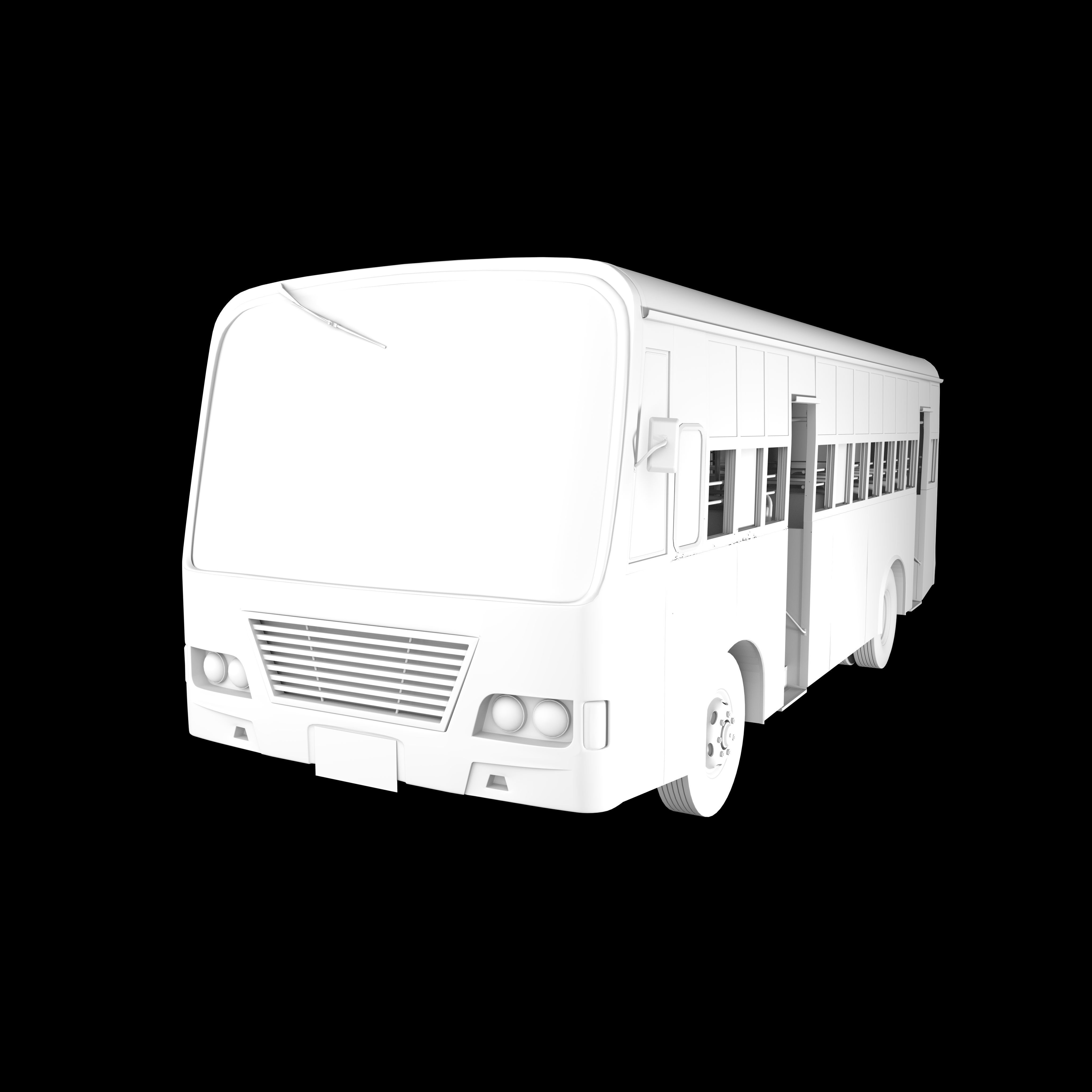 Bus Model with Texture 3D model_2
