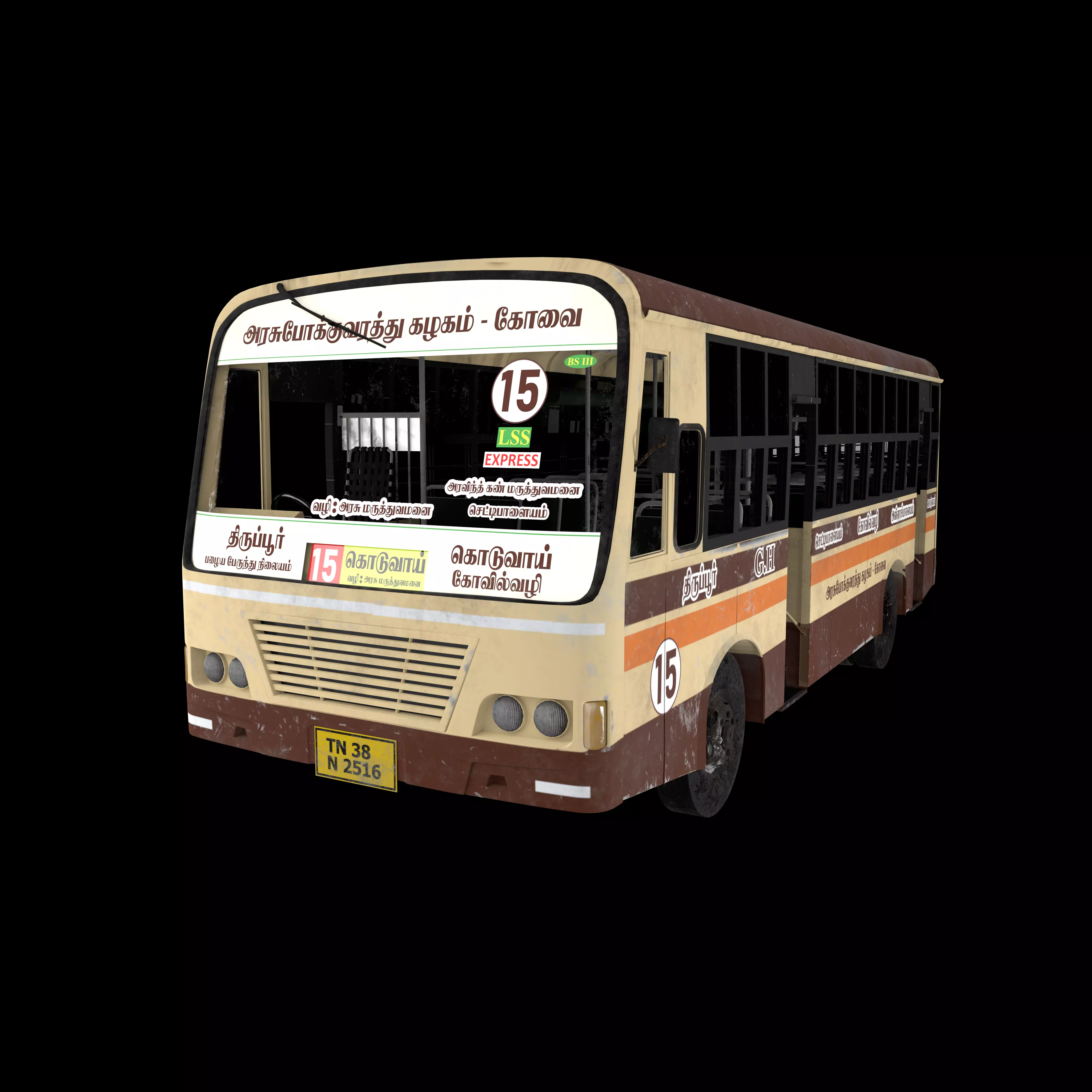 Bus Model with Texture 3D model_0