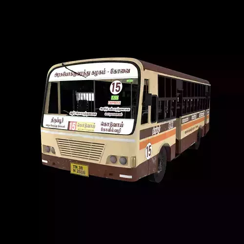 Bus Model with Texture 3D model