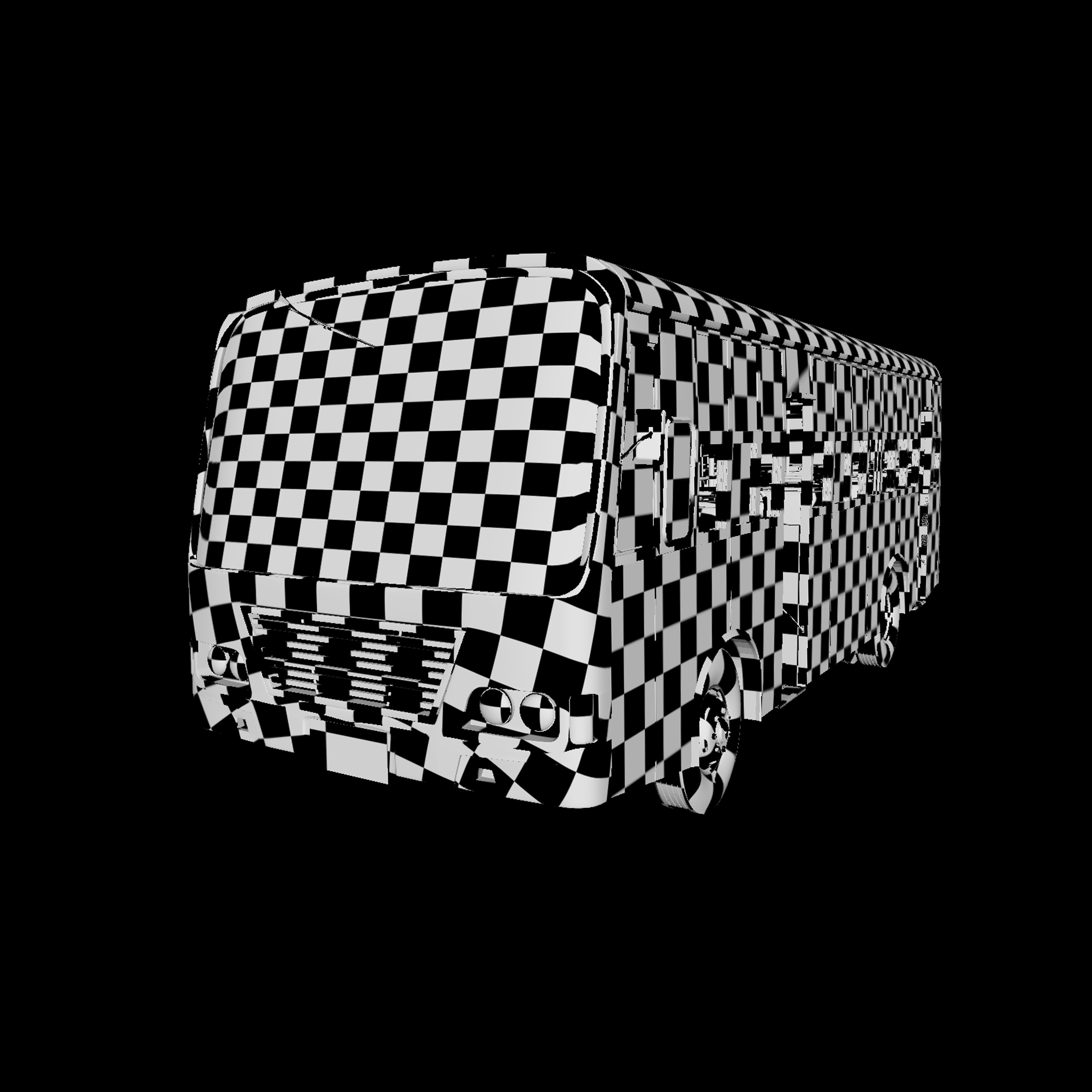 Bus Model with Texture 3D model_4