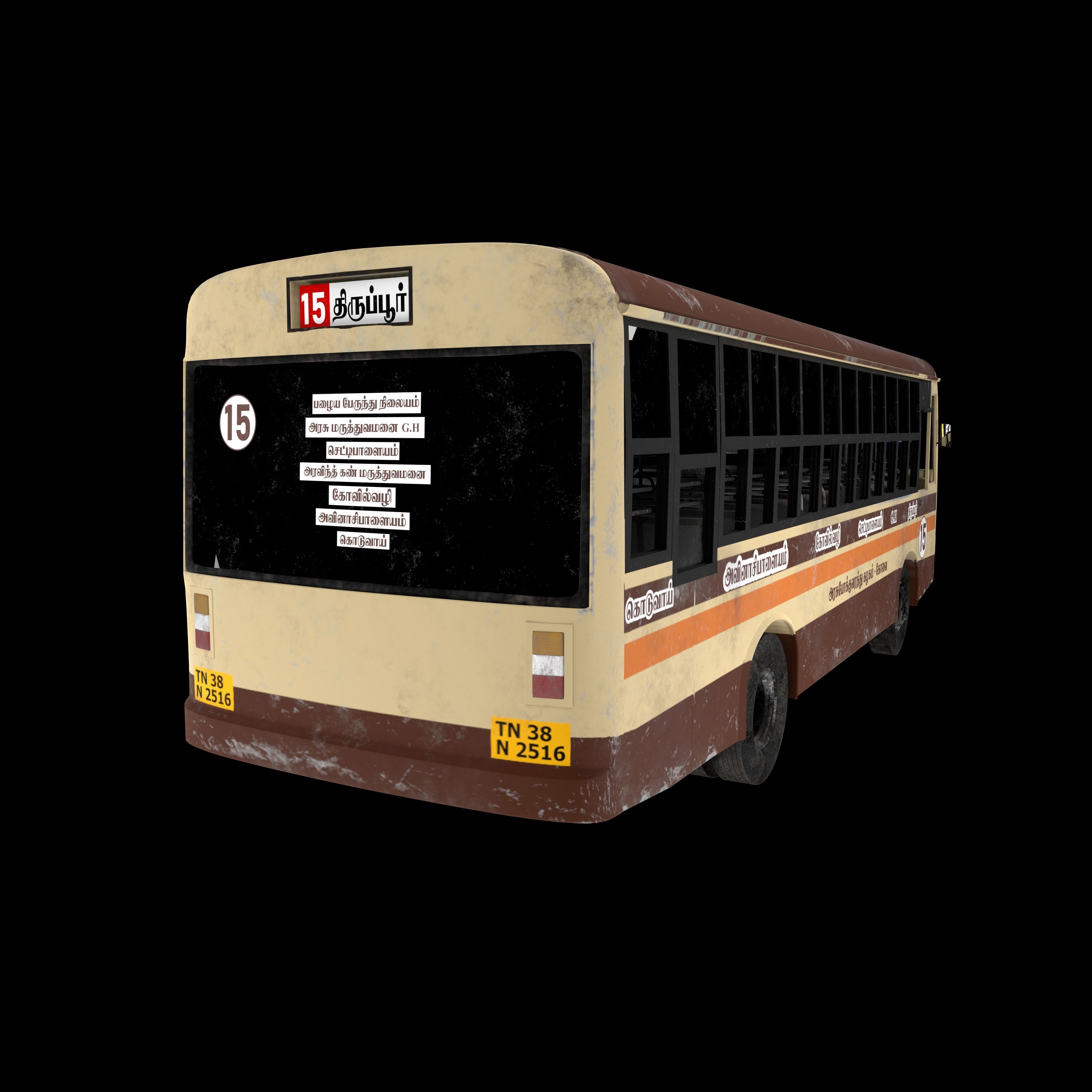 Bus Model with Texture 3D model_8
