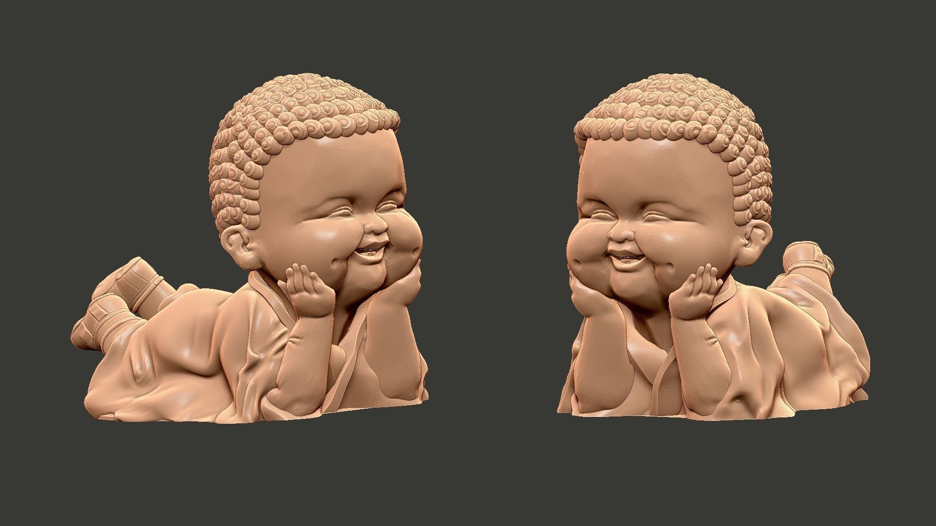 baby buddha 3D print model_7
