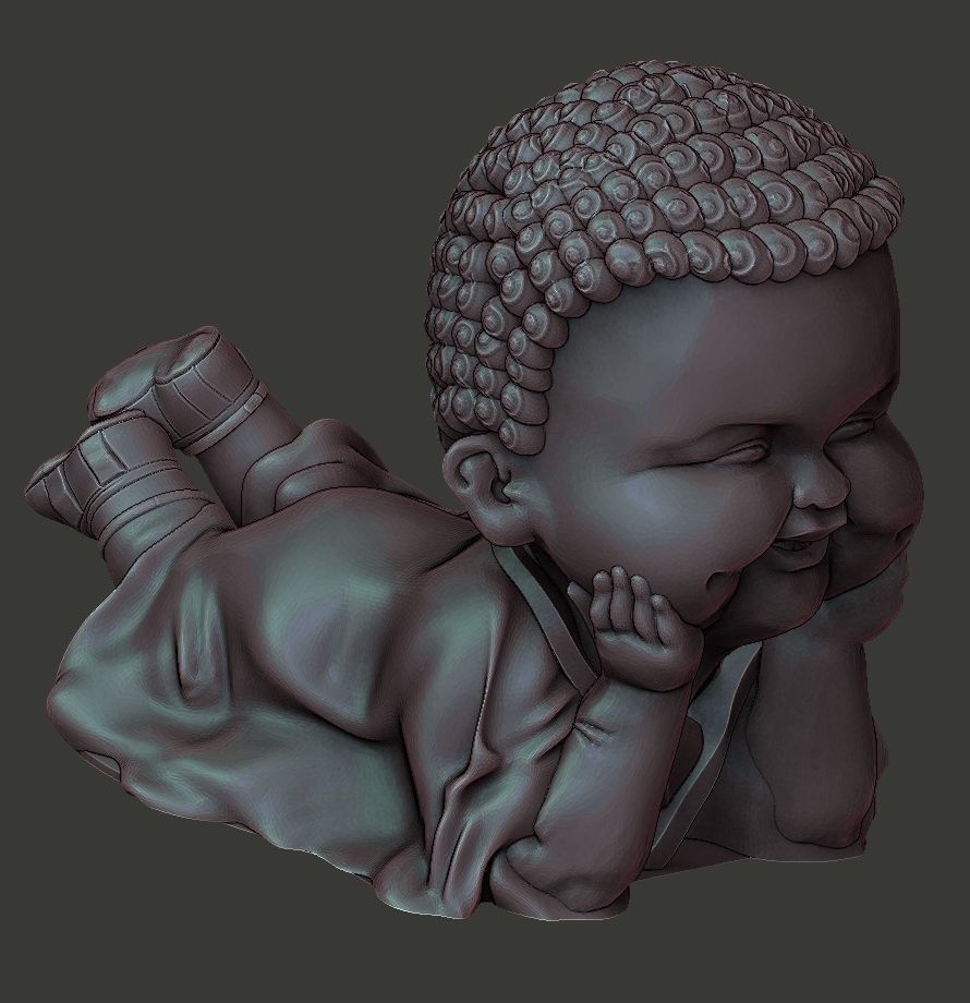 baby buddha 3D print model_6