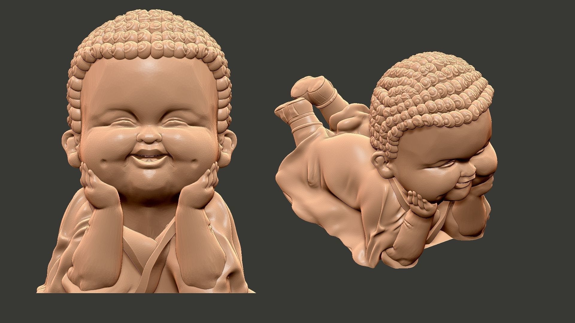 baby buddha 3D print model_8