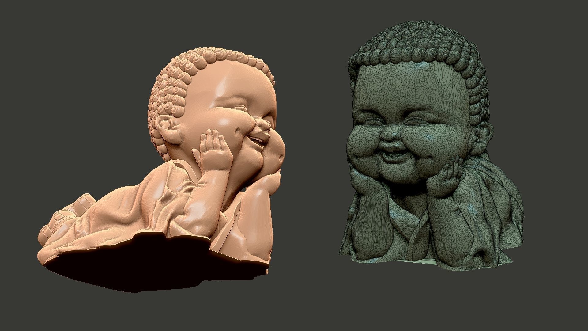 baby buddha 3D print model_1