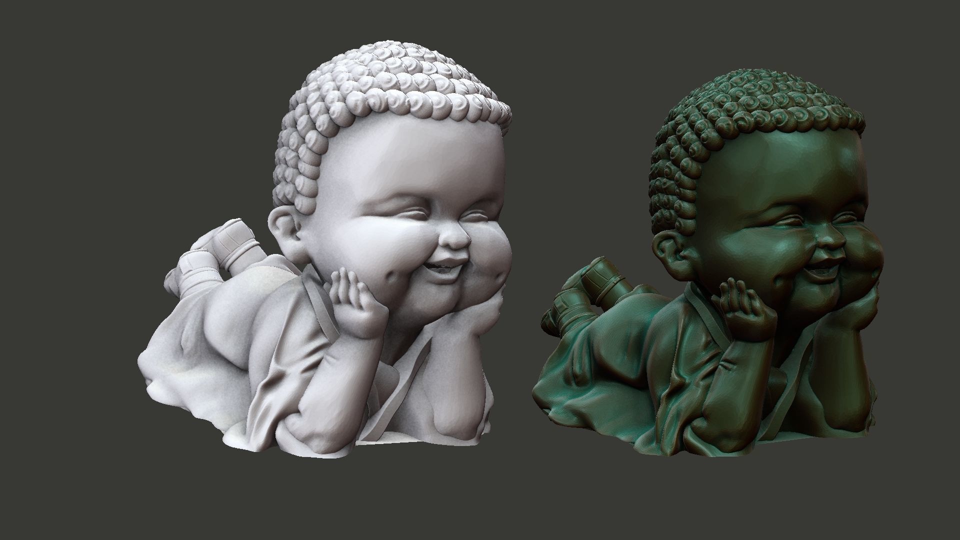 baby buddha 3D print model_2