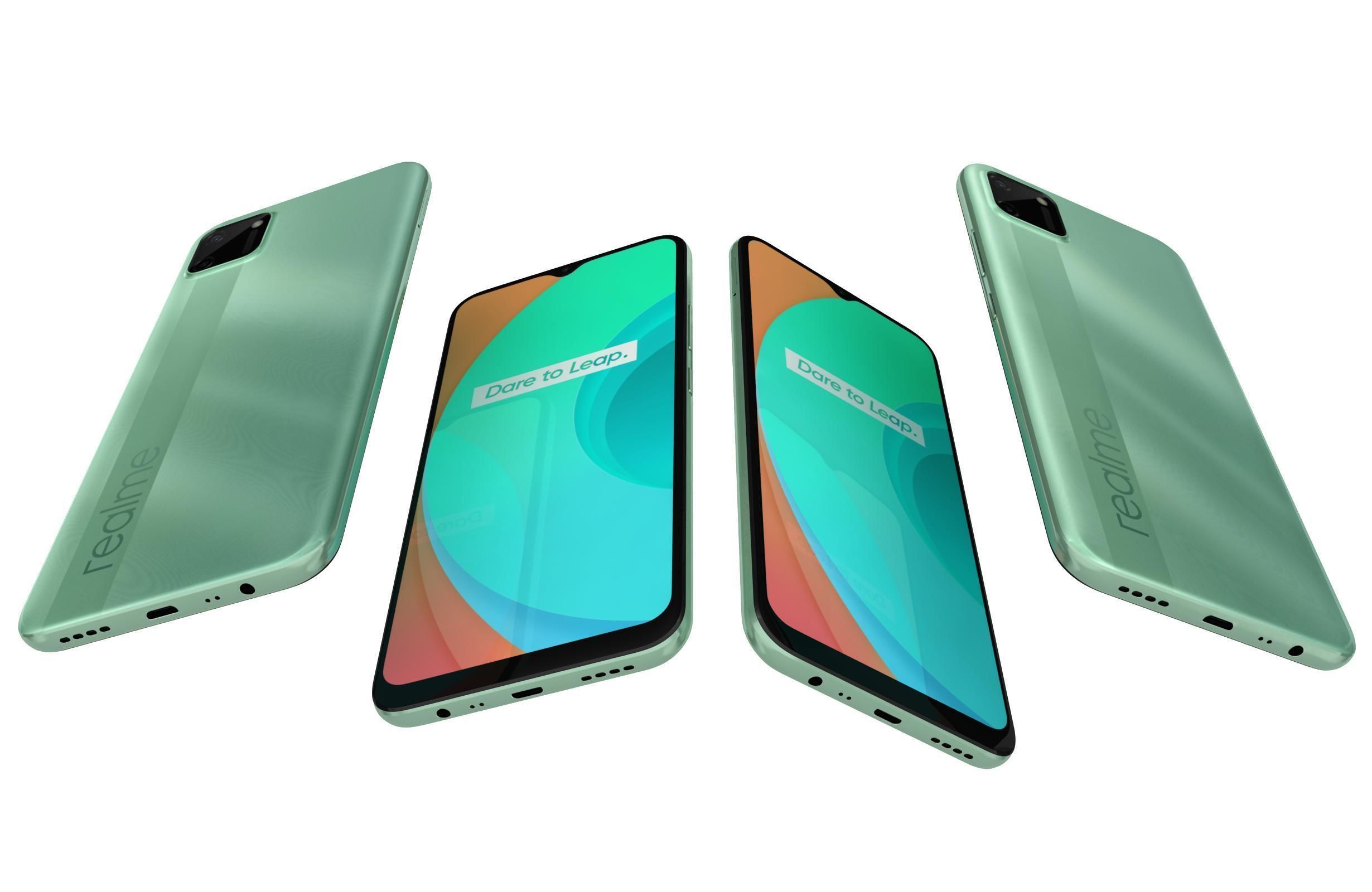 Realme C11 Mint Green 3D model_5