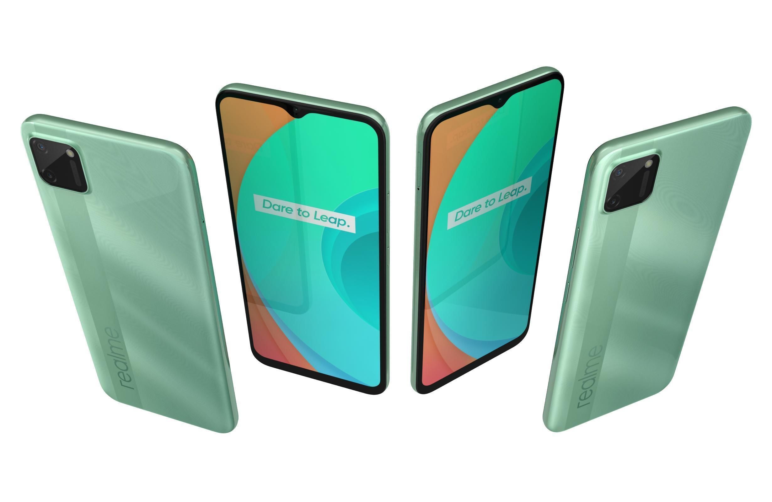 Realme C11 Mint Green 3D model_4