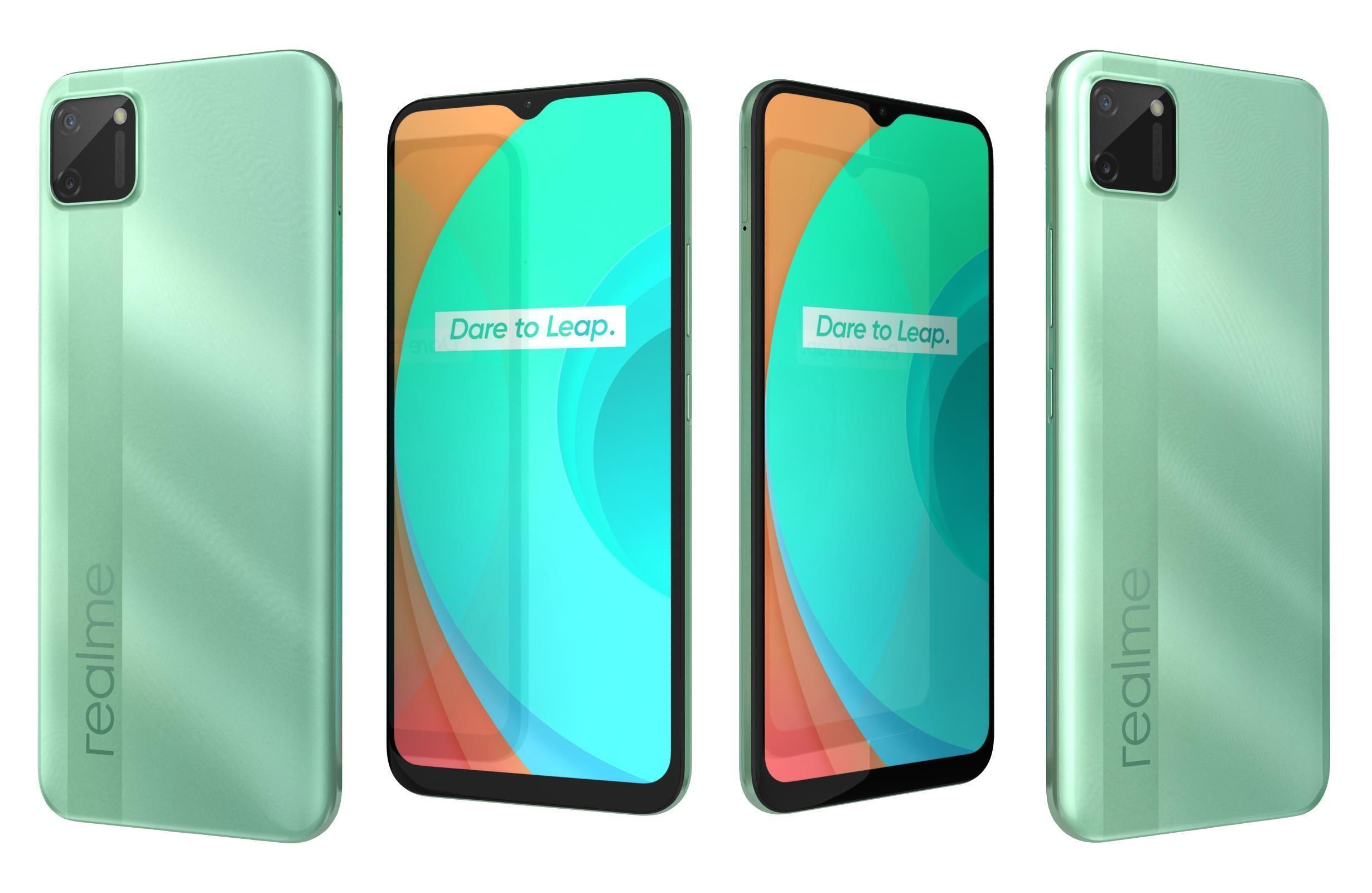 Realme C11 Mint Green 3D model_3
