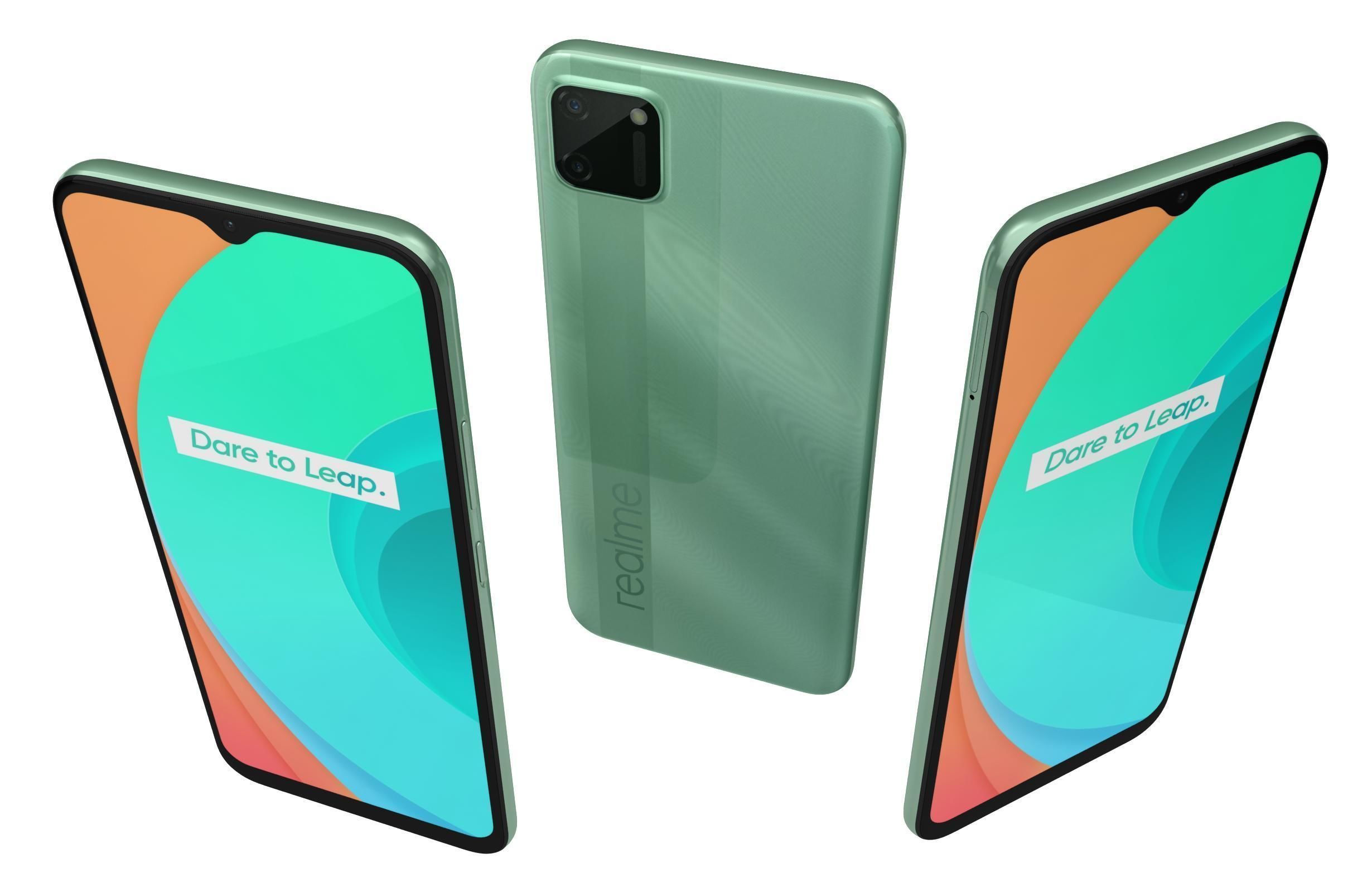 Realme C11 Mint Green 3D model_1