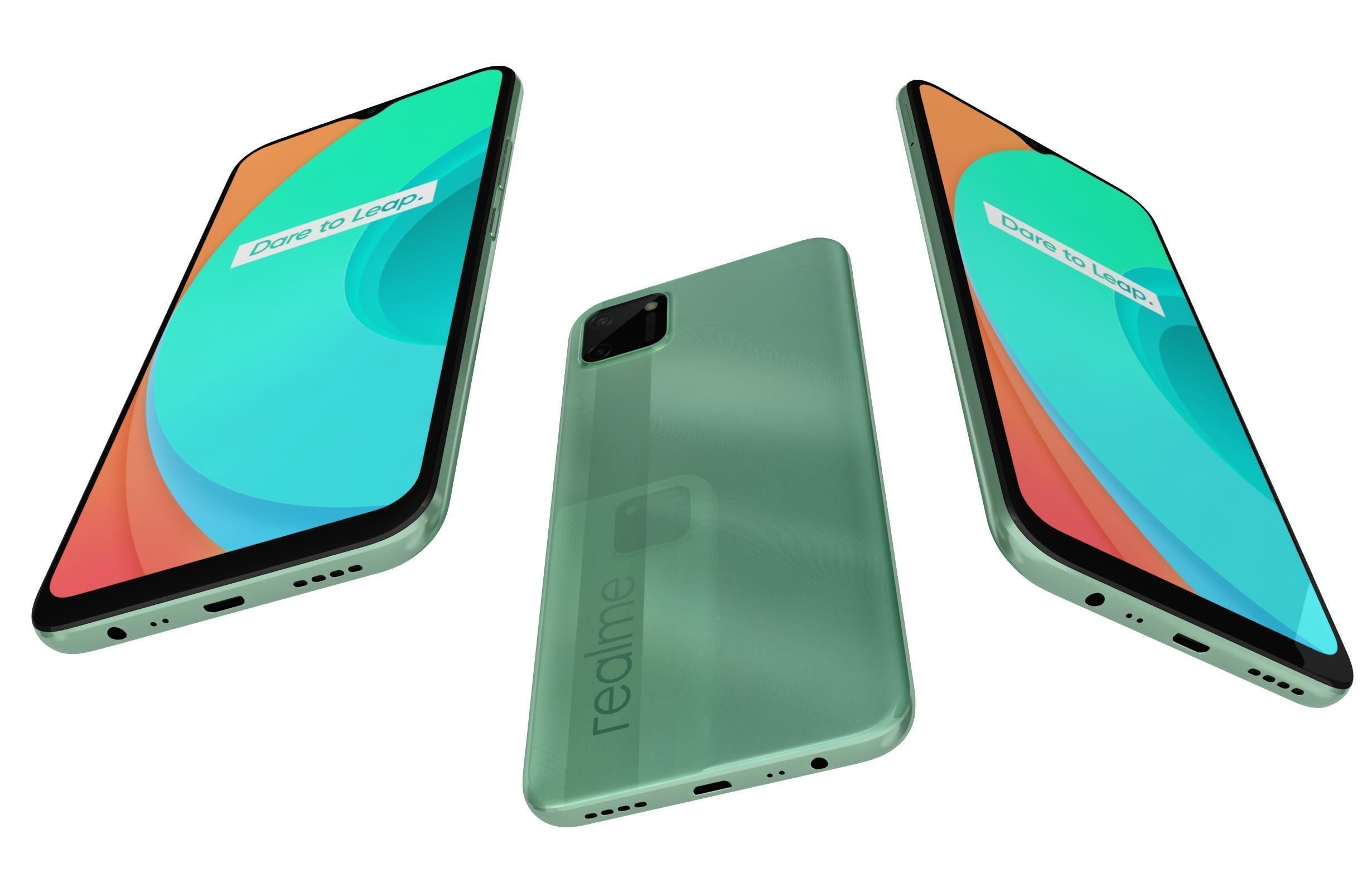 Realme C11 Mint Green 3D model_2
