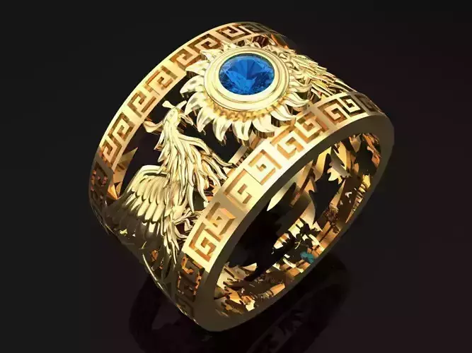 Phoenix ring - Bird ring - N1103