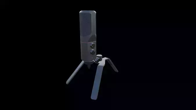 Microphone on tripod