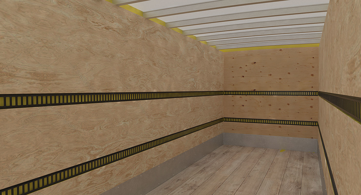 Box Truck Ford 2019 F 650 Simple Interior 3D model_17