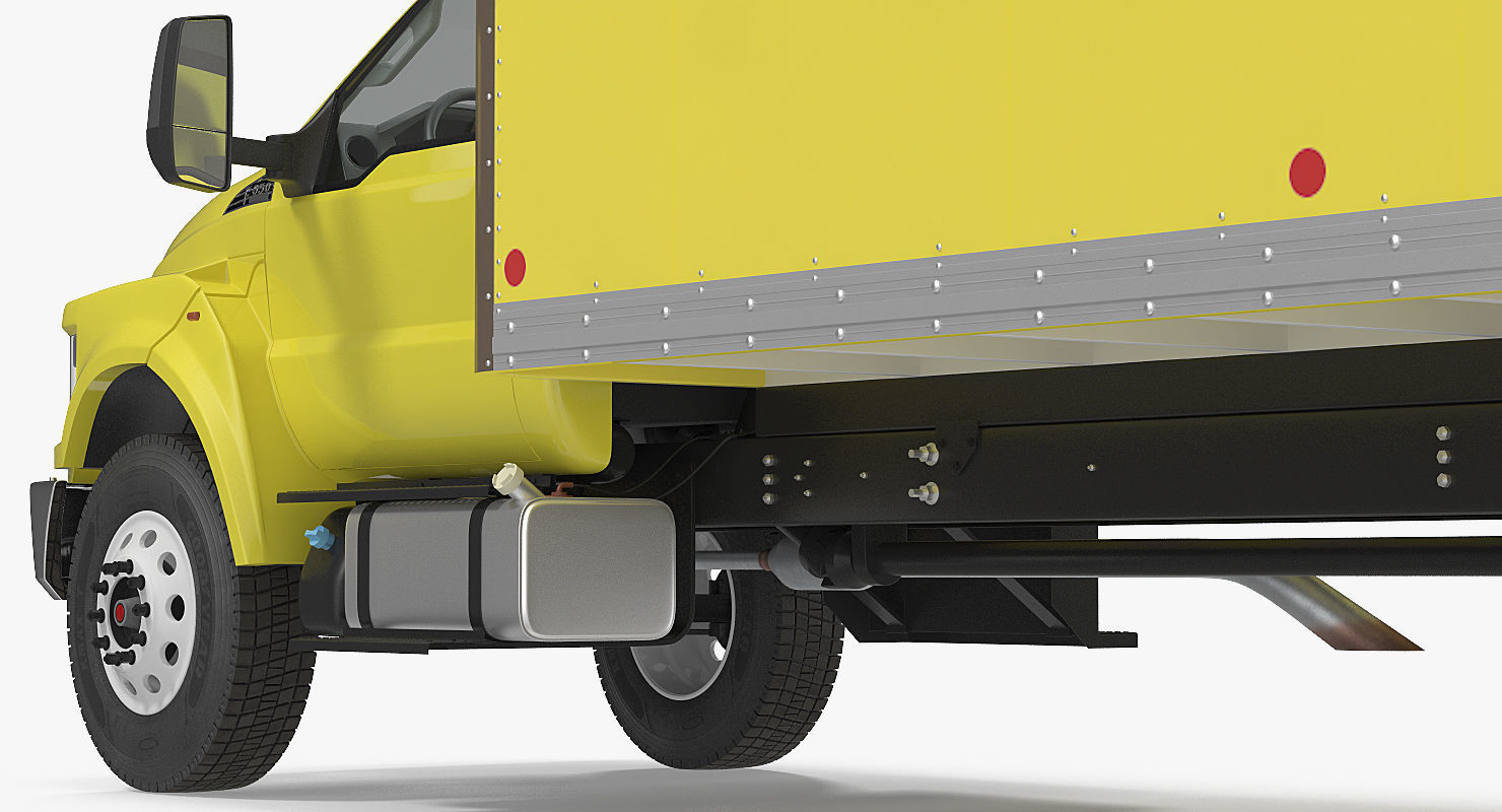Box Truck Ford 2019 F 650 Simple Interior 3D model_14