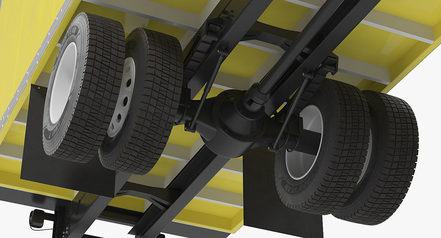 Box Truck Ford 2019 F 650 Simple Interior 3D model_8