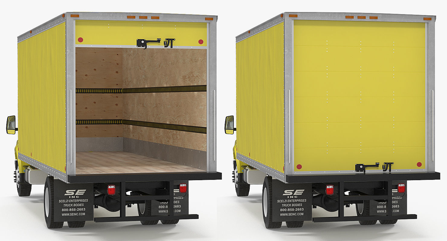 Box Truck Ford 2019 F 650 Simple Interior 3D model_5
