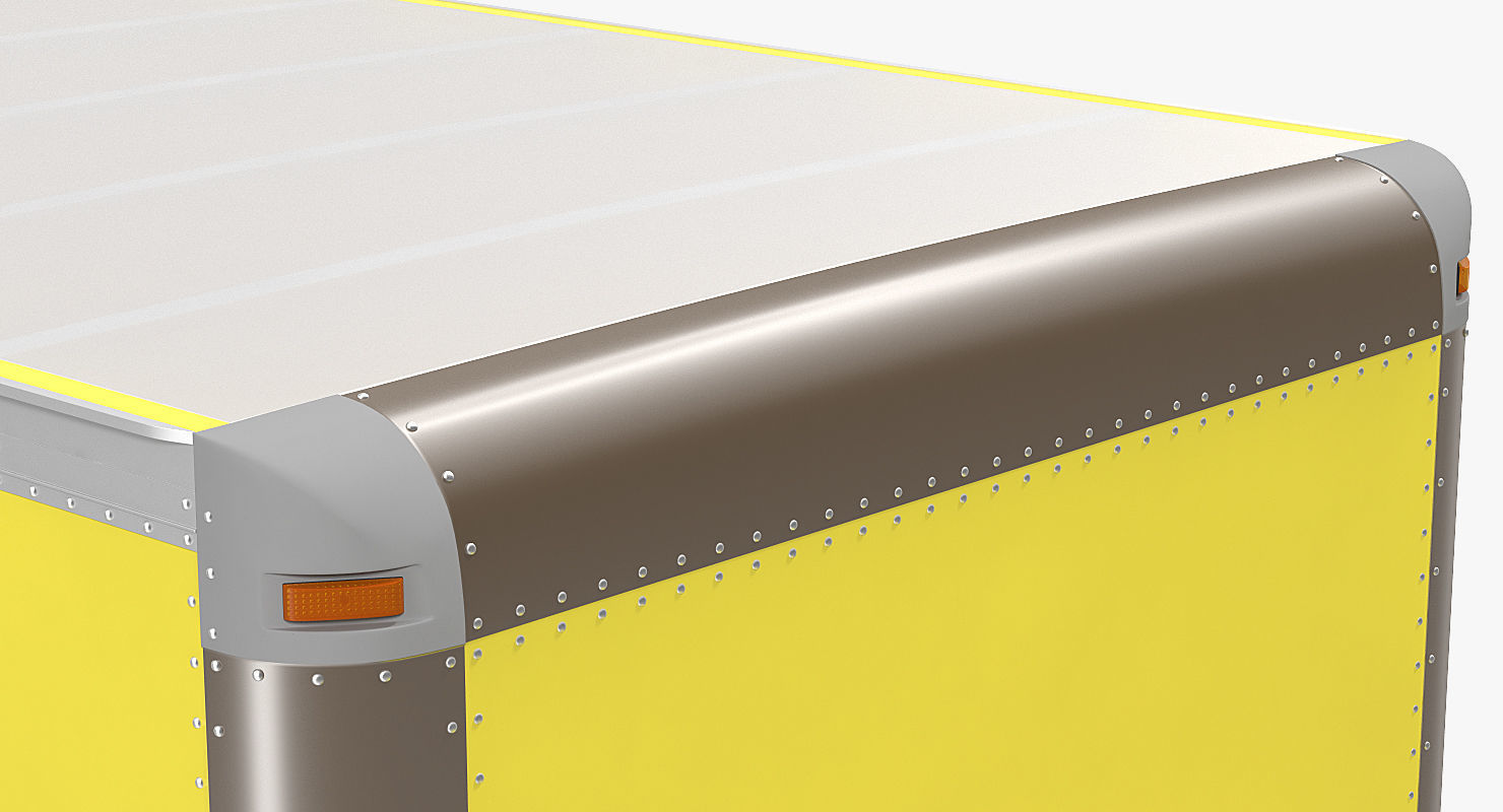 Box Truck Ford 2019 F 650 Simple Interior 3D model_11