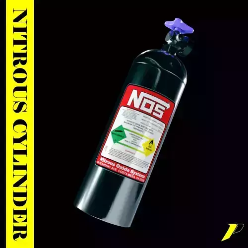 Nitrous cylinder Low-poly 3D model