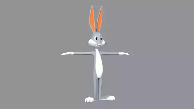 Bugs Bunny T-Pose For Animation