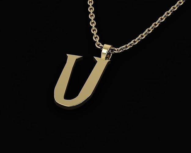 letter U hook 3D print model