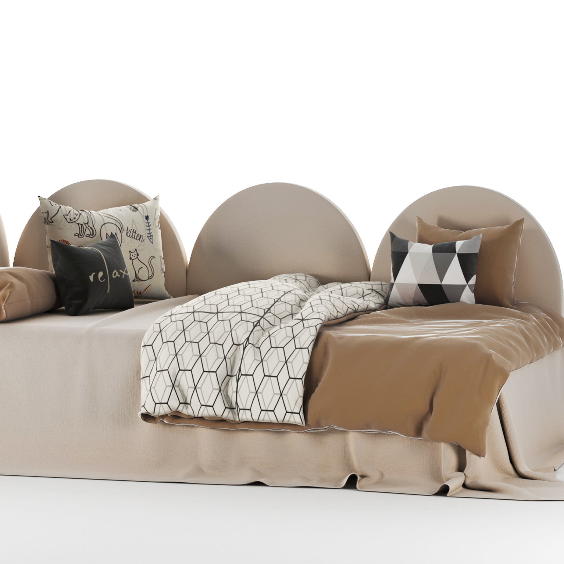 Peonihome day and rest bed set 32 3D model_2