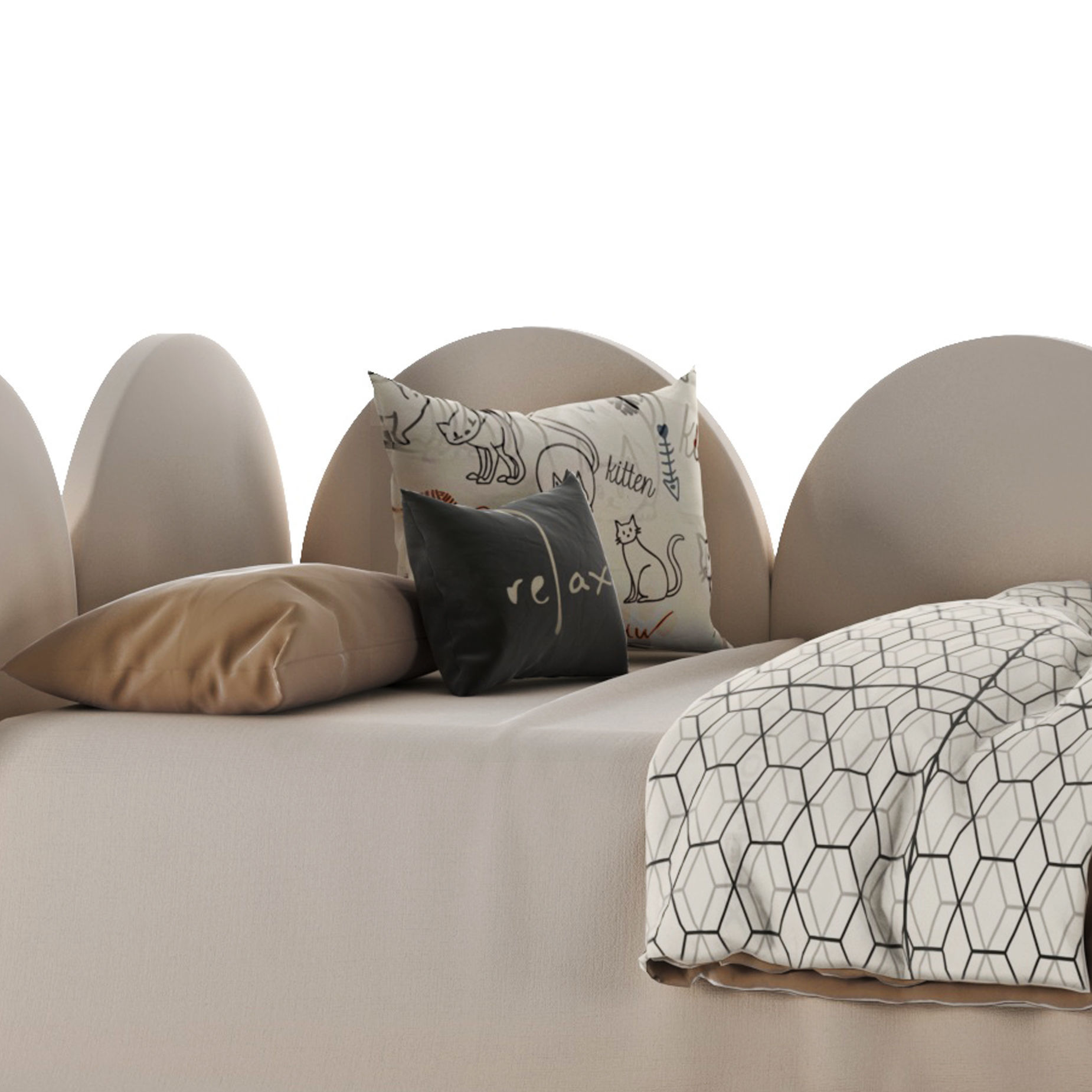 Peonihome day and rest bed set 32 3D model_6