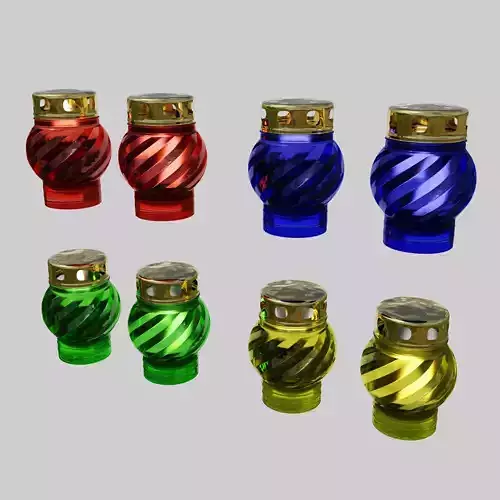 Candle light Low-poly 3D model