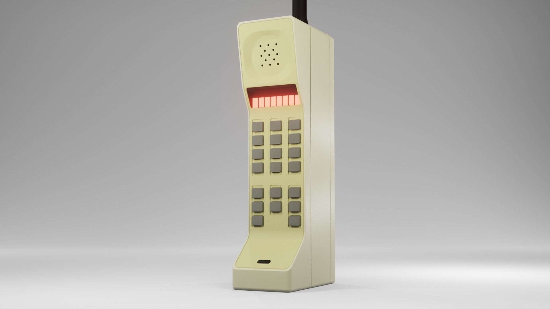 Retro Cell Phone 3D model_4