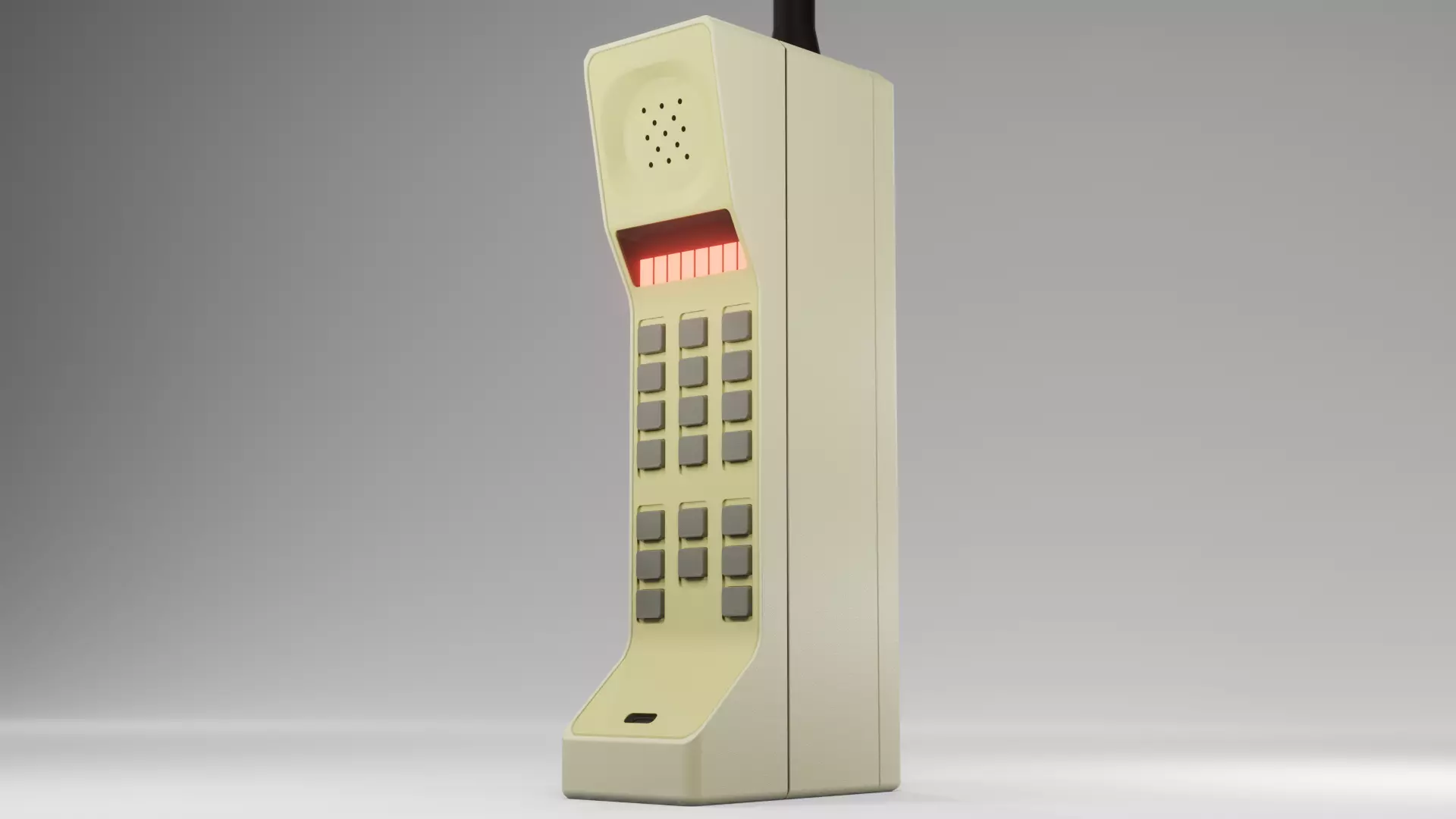 Retro Cell Phone 3D model_0