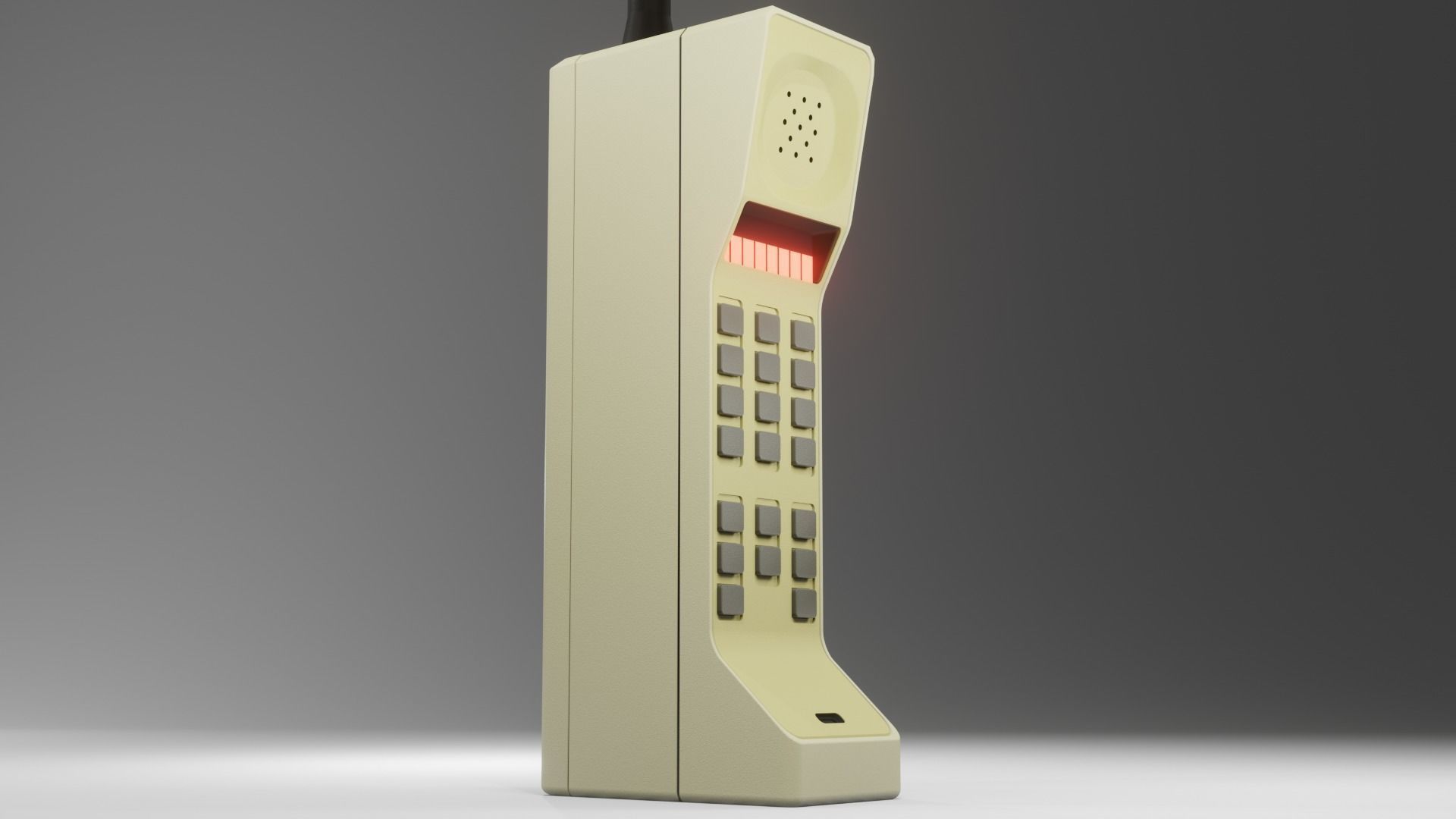 Retro Cell Phone 3D model_10