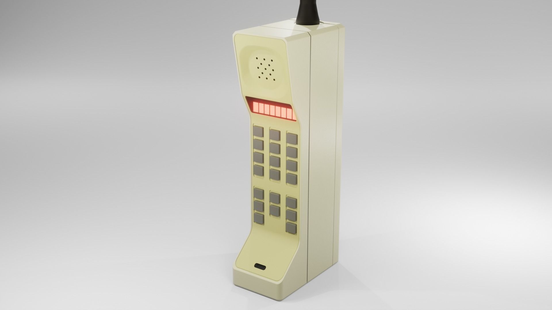 Retro Cell Phone 3D model_3
