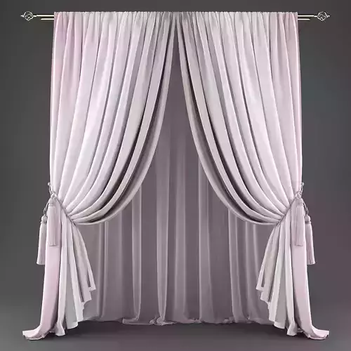 Curtains533 curtain Low-poly 3D model