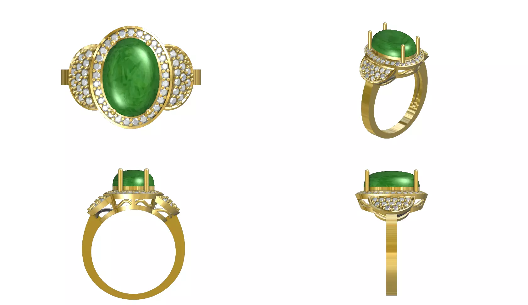 GEM RING 3D print model_0