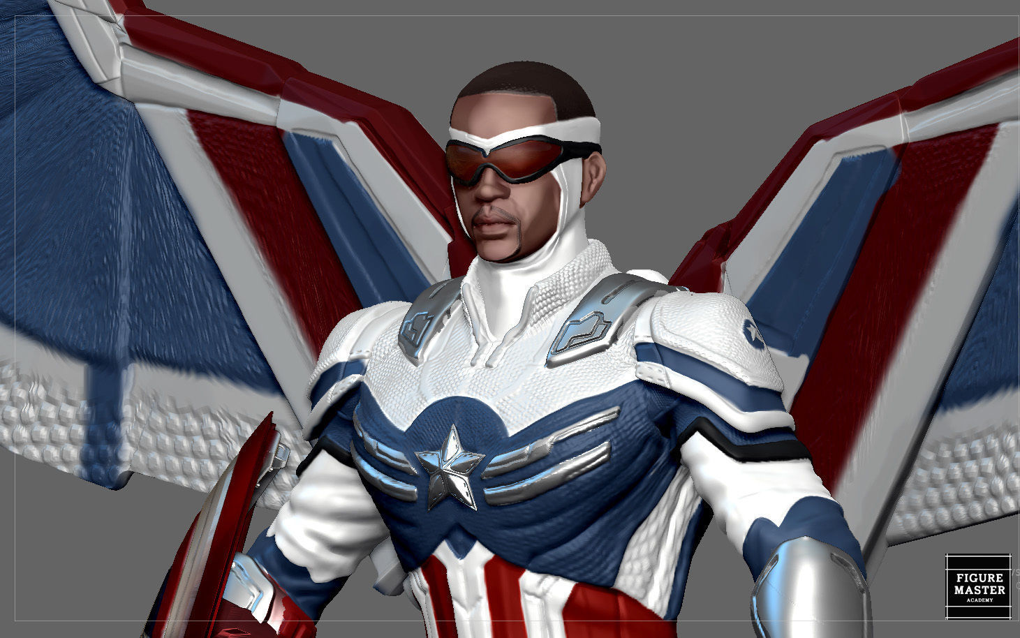 CAPTAIN AMERICA FALCON SAM WINTER SOLDIER AVENGERS MCU CHARACTER 3D print model_13