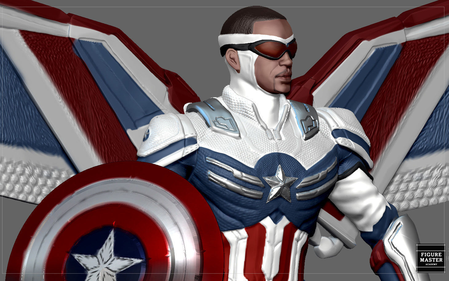 CAPTAIN AMERICA FALCON SAM WINTER SOLDIER AVENGERS MCU CHARACTER 3D print model_14