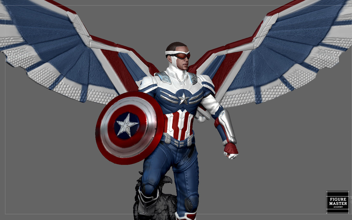 CAPTAIN AMERICA FALCON SAM WINTER SOLDIER AVENGERS MCU CHARACTER 3D print model_9