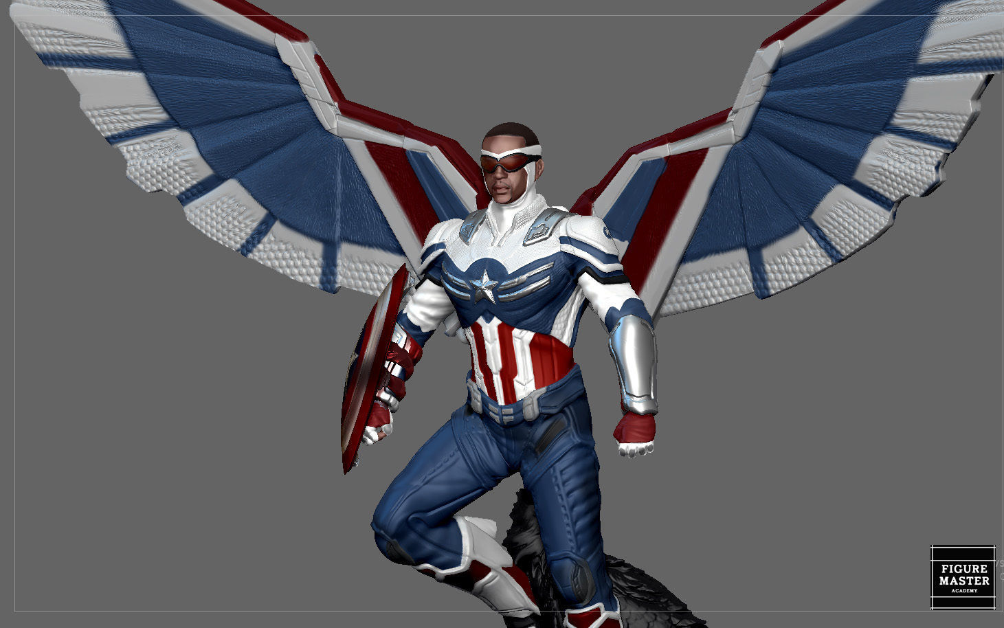 CAPTAIN AMERICA FALCON SAM WINTER SOLDIER AVENGERS MCU CHARACTER 3D print model_8