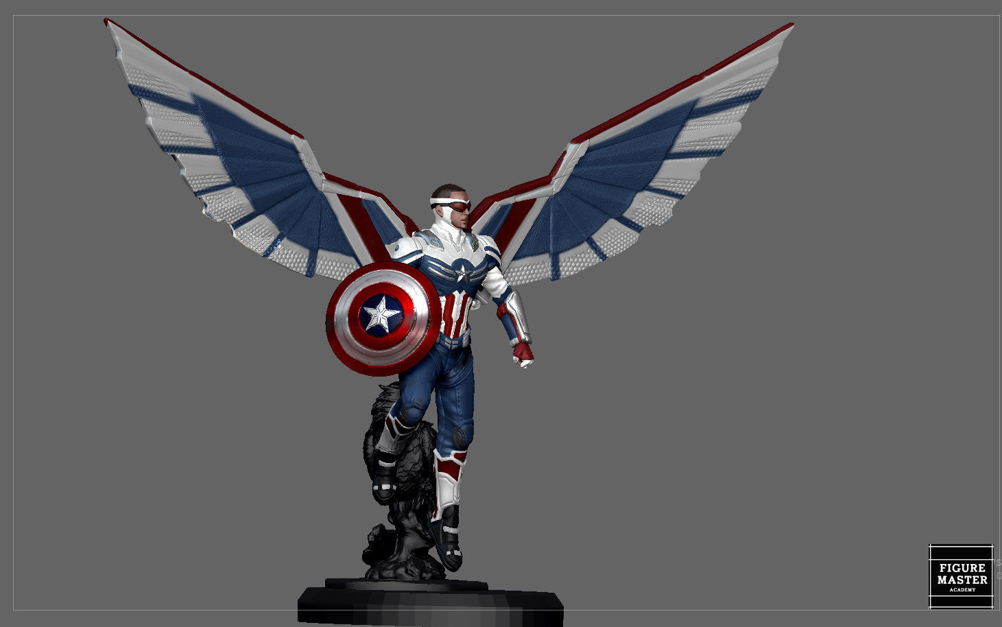 CAPTAIN AMERICA FALCON SAM WINTER SOLDIER AVENGERS MCU CHARACTER 3D print model_7