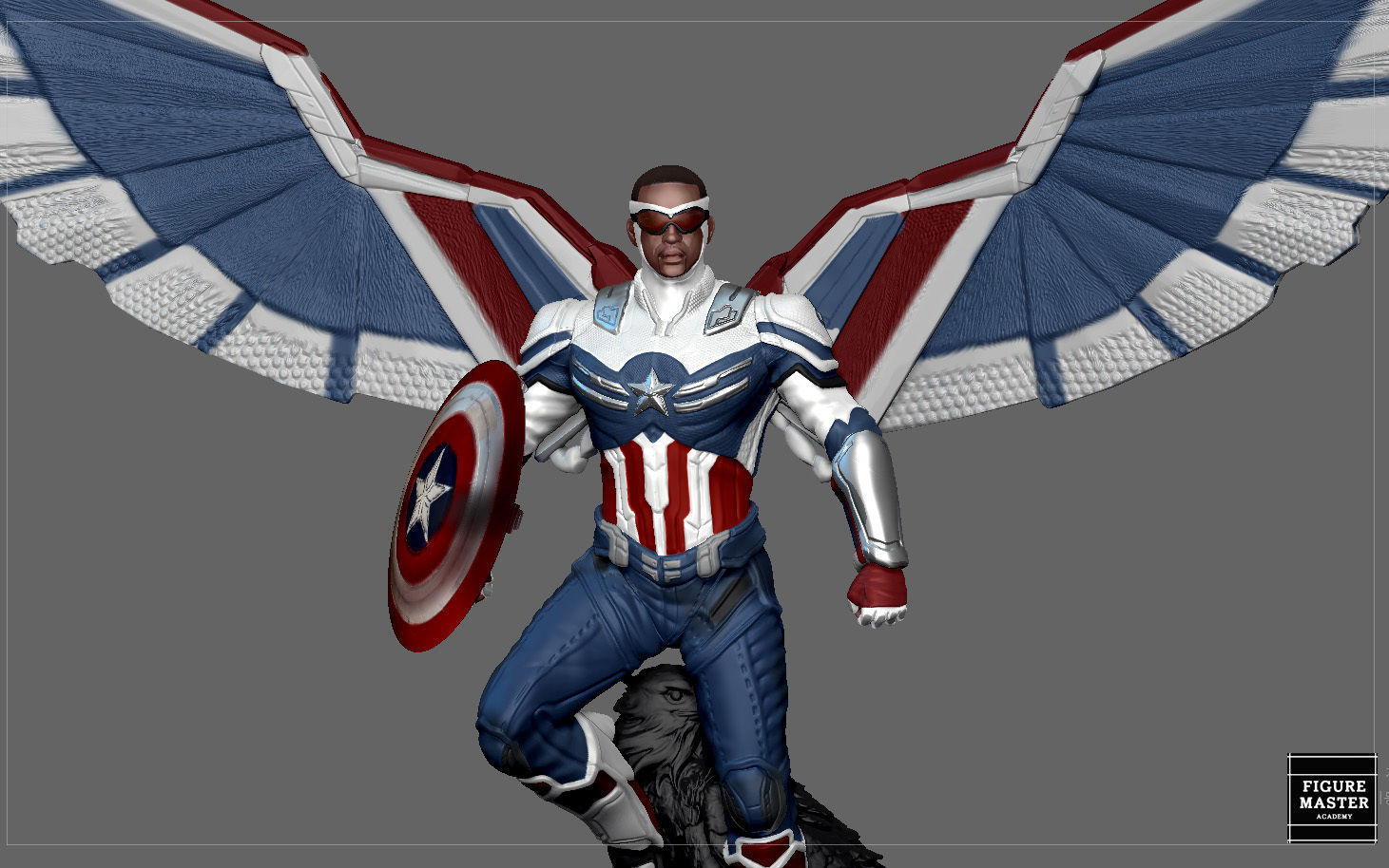 CAPTAIN AMERICA FALCON SAM WINTER SOLDIER AVENGERS MCU CHARACTER 3D print model_1
