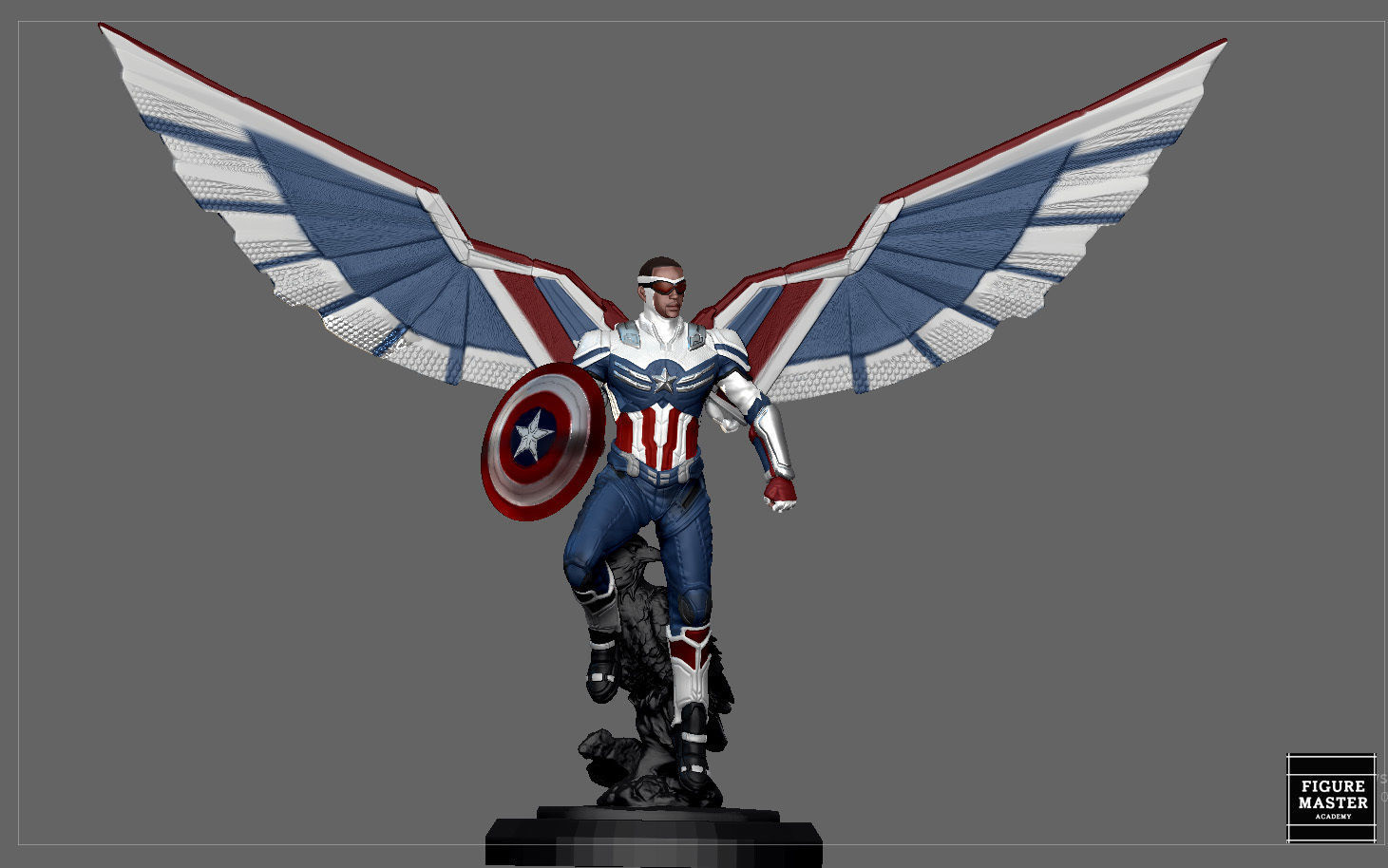 CAPTAIN AMERICA FALCON SAM WINTER SOLDIER AVENGERS MCU CHARACTER 3D print model_3