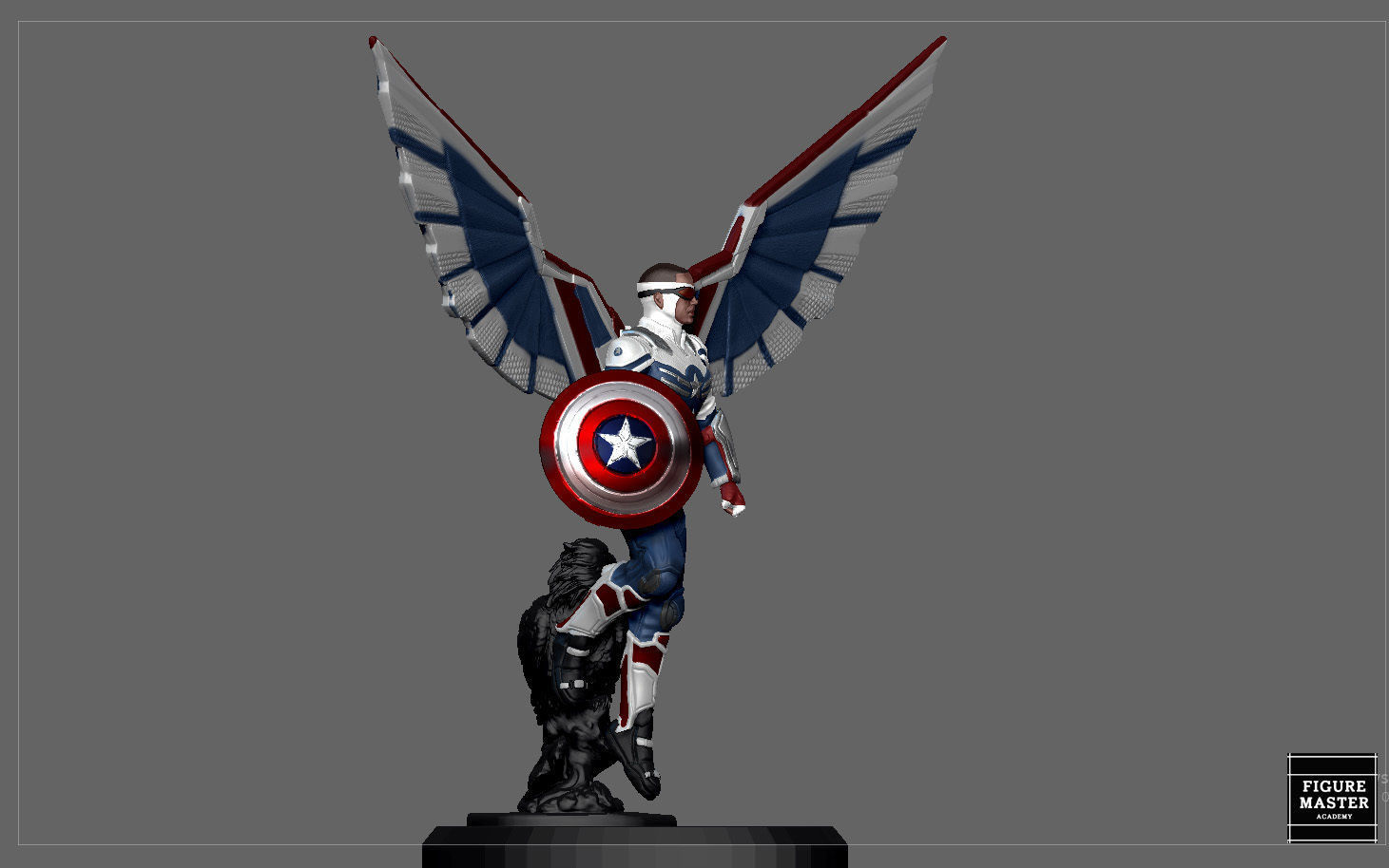 CAPTAIN AMERICA FALCON SAM WINTER SOLDIER AVENGERS MCU CHARACTER 3D print model_6