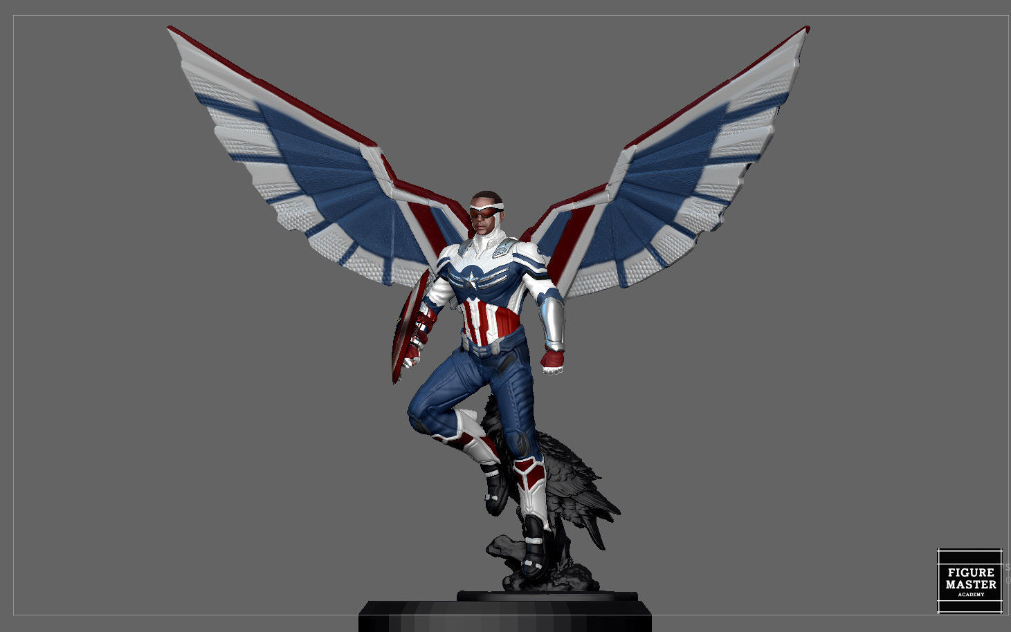 CAPTAIN AMERICA FALCON SAM WINTER SOLDIER AVENGERS MCU CHARACTER 3D print model_2
